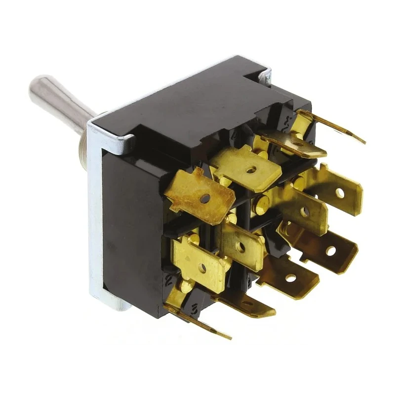 TE Connectivity Toggle Switch Panel Mount On-On 4PDT, Tab Terminal, 30 V dc, 250 V ac A4TN15W04