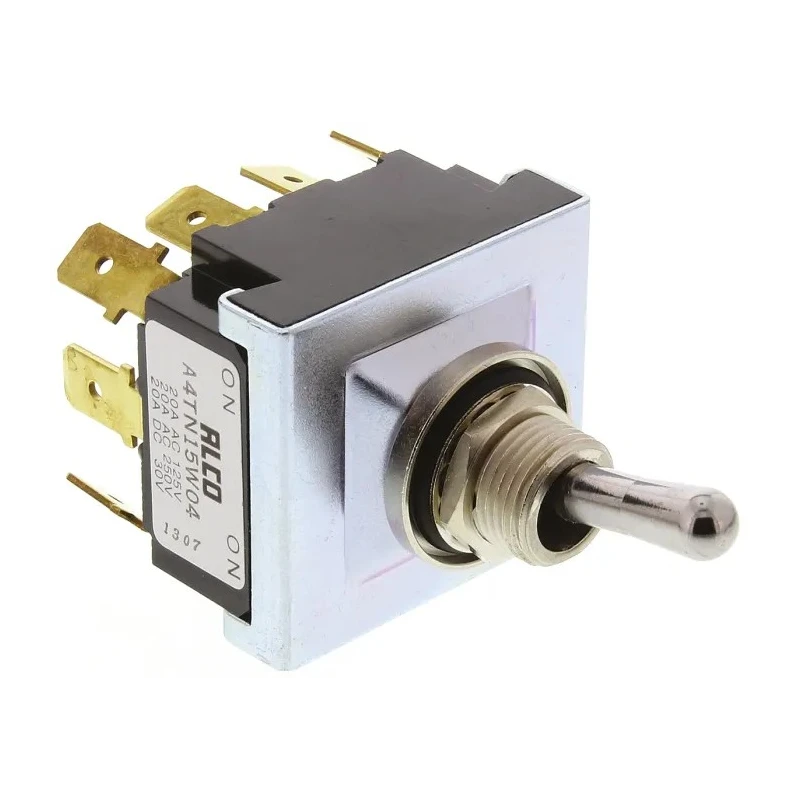 TE Connectivity Toggle Switch Panel Mount On-On 4PDT, Tab Terminal, 30 V dc, 250 V ac A4TN15W04