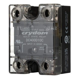 Crydom PowerPlus DC Series Solid State Relay, 10 A Load Current, 300 V DC Load Voltage, Panel Mount, 32V DC Control DC400D10C