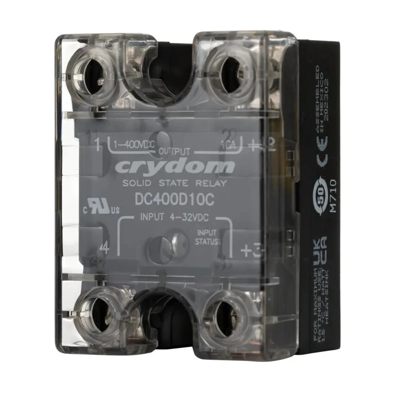 Crydom PowerPlus DC Series Solid State Relay, 10 A Load Current, 300 V DC Load Voltage, Panel Mount, 32V DC Control DC400D10C