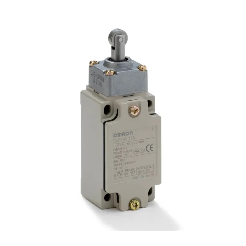 Omron D4B-N Series Roller Plunger Interlock Switch Metal Housing IP67, 1 NO/1 NC, 4A 