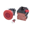 Omron A22E Series Twist Release Illuminated Emergency Stop Push Button Panel Mount 22mm Cutout 1 NC IP65 A22EL-M-24A-01