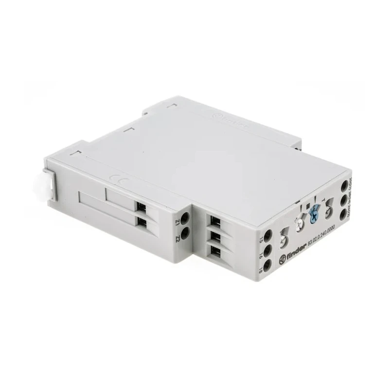 Finder 83 Series DIN Rail Timer Relay, 2-Contact DPDT, 24 V dc 24V ac 240 V ac, 0.05-10 h/s/min/days, ON 83.02.0.240.0000