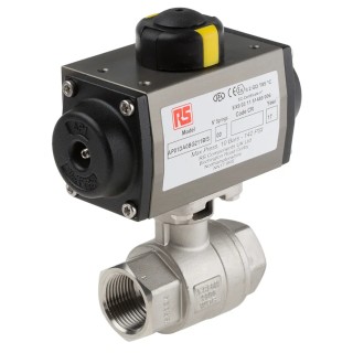 RS PRO Ball Type Pneumatic Actuated Valve 1 in BSP Female Threaded Connection 1000 psi 760-5633