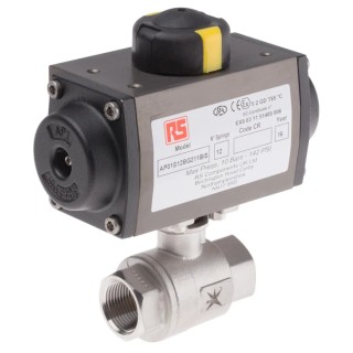 RS PRO Ball Type Pneumatic Actuated Valve 1000 psi BSP Female 3/4 in 760-5659