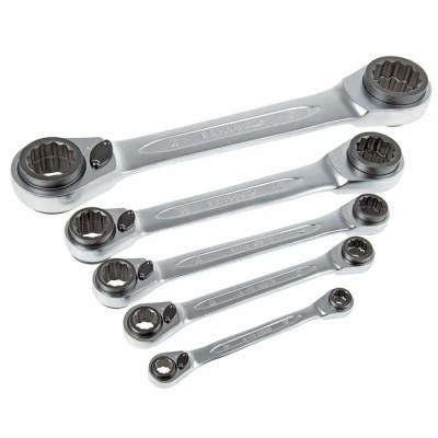 Bahco 5-Piece Ratchet Spanner Set 8 x 9 to 34 x 36 mm S4RM/5T