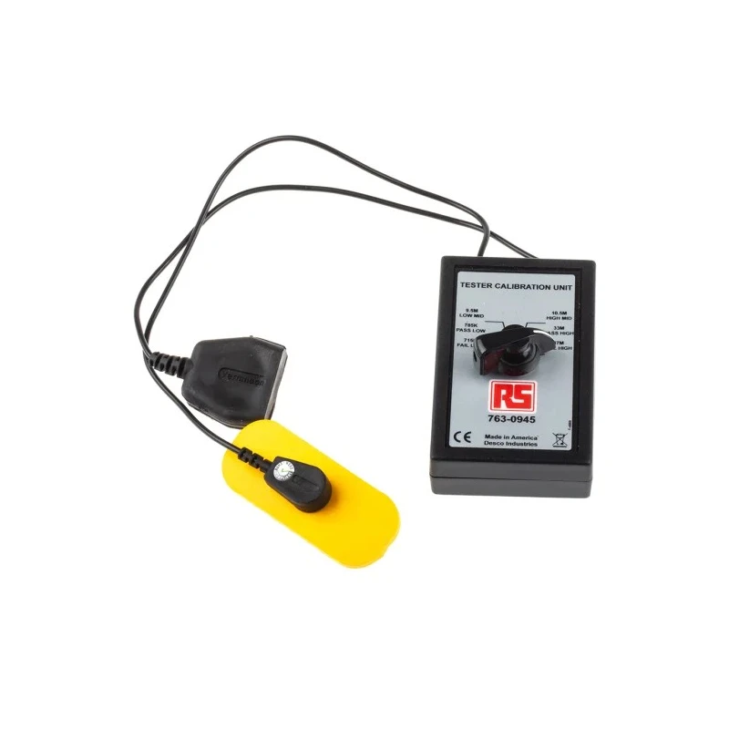 RS PRO Wrist & Foot ESD Tester, Wrist & Foot Test Point, 9V Battery, 715kΩ Max Resistance, 37mΩ Min Resistance 763-0945