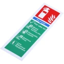 RS PRO Plastic Fire Safety Sign with English Text Self-Adhesive 280mm x 90mm 763-1831