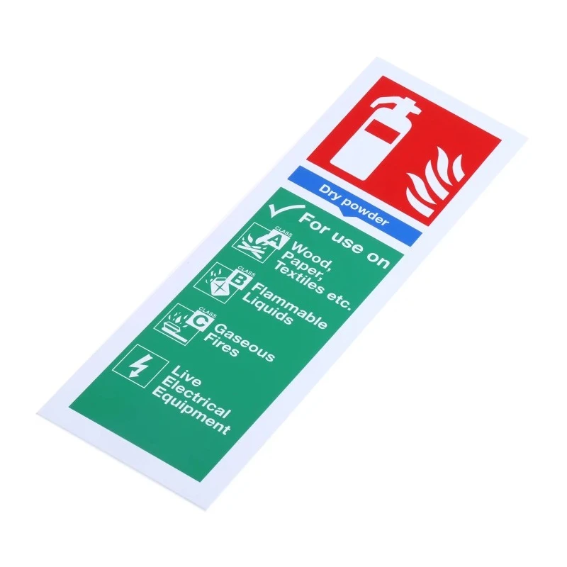RS PRO Plastic Fire Safety Sign with English Text Self-Adhesive 280mm x 90mm 763-1831