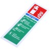 RS PRO Plastic Fire Safety Sign with English Text Self-Adhesive 280mm x 90mm 763-1831