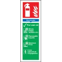 RS PRO Plastic Fire Safety Sign with English Text Self-Adhesive 280mm x 90mm 763-1831