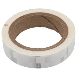 RS PRO White Reflective Tape 25mm Width x 9m Length Vinyl Backing Rubber Adhesive 763-2042
