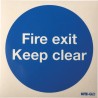 RS PRO Vinyl Fire Safety Sign With English Text Fire Exit Keep Clear Self-Adhesive 763-1945