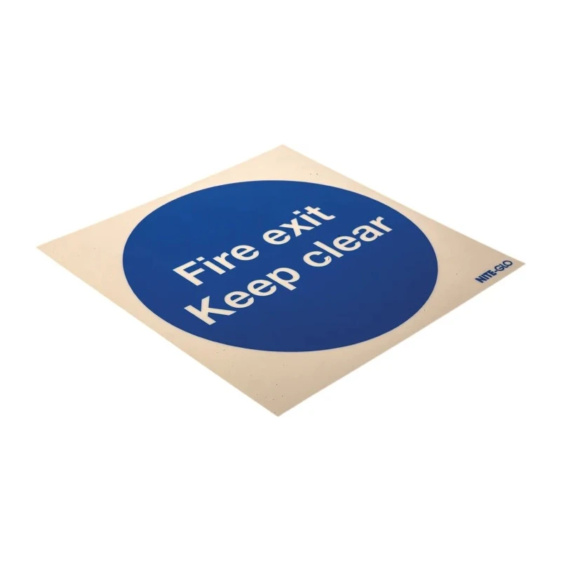 RS PRO Vinyl Fire Safety Sign With English Text Fire Exit Keep Clear Self-Adhesive 763-1945