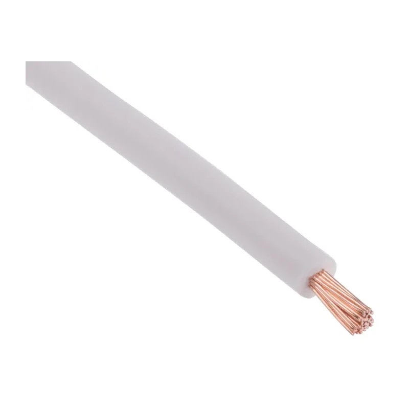 RS PRO White 1 mm² Hook Up Wire, 17 AWG, 32 x 0.2 mm Strands, 100 m Length, Cross-Linked Low Smoke Insulation 763-7606
