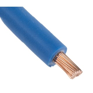 RS PRO Blue 2.5 mm² Hook Up Wire, 13 AWG, 50 x 0.25 mm Copper Core, 100 m Length, Zero Halogen 763-7637