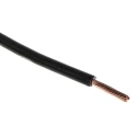 RS PRO Black 1.5 mm² Hook Up Wire, 15 AWG, 30x0.25 mm core strands, 100 m length, Zero Halogen, 750 V, Copper 763-7618