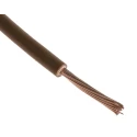 RS PRO Brown 1 mm² Hook Up Wire, 17 AWG, 32/0.2 mm Strands, 100 m Length, Zero Halogen Insulation 763-7599