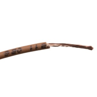 RS PRO Brown 0.75 mm² Hook Up Wire, 18 AWG, 24/0.2 mm Core Strands, 100 m Length, Cross-Linked Low Smoke Insulation 763-7577