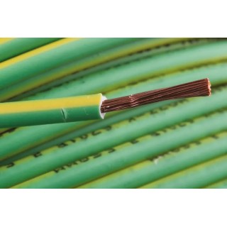 RS PRO 2.5 mm² Yellow Green Hook Up Wire, 13 AWG, 50/0.25 mm Strands, 100 m, Cross-Linked Low Smoke 763-7643