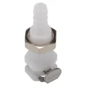 Colder Products Hose Connector 6.35 mm ID, Natural White Acetal Body, Male Connection, 8.3 Bar PMC16-04