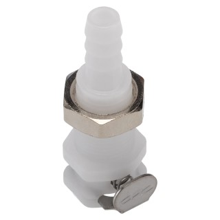 Colder Products Hose Connector 6.35 mm ID, Natural White Acetal Body, Male Connection, 8.3 Bar PMC16-04