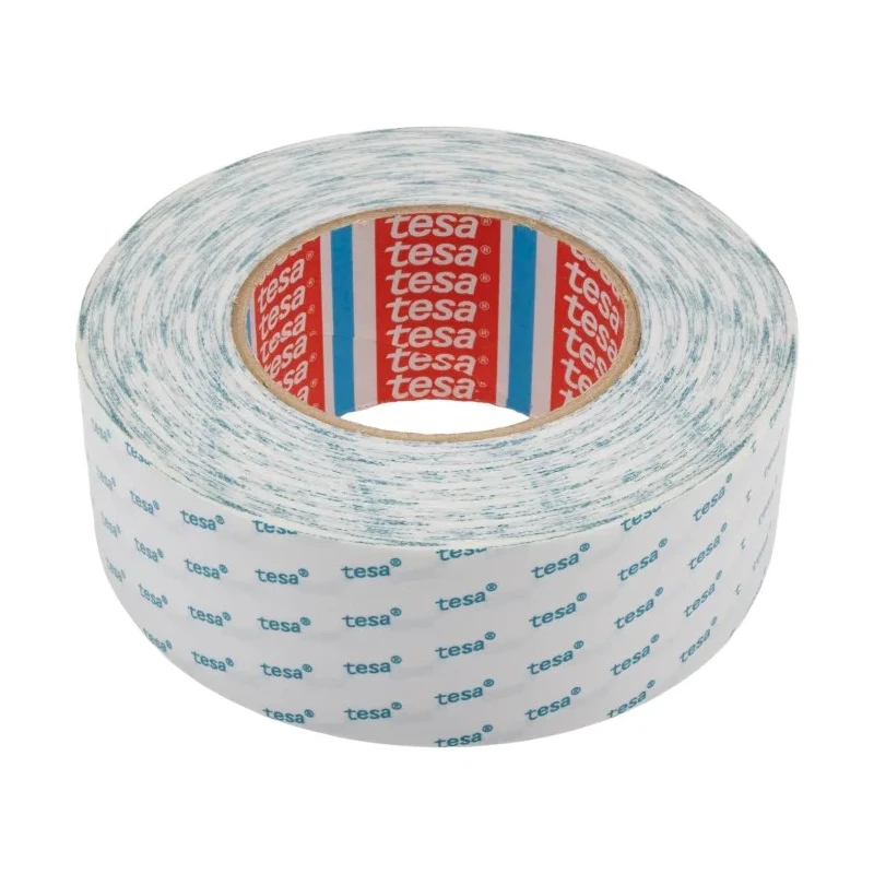 Tesa Translucent Double Sided Tape 50mm x 50m, Acrylic Adhesive, Non-Woven Backing, 8.1N/cm Adhesion, 9N/cm 04943-00008-04