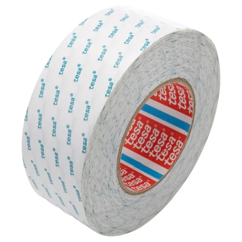 Tesa Translucent Double Sided Tape 50mm x 50m, Acrylic Adhesive, Non-Woven Backing, 8.1N/cm Adhesion, 9N/cm 04943-00008-04