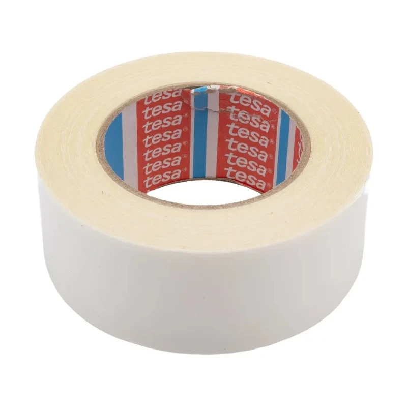 Tesa Double Sided Plastic Tape, Fabric Reinforced Polypropylene Backing, Adhesion 6.6N/cm, Tensile Strength 51960-00002-00