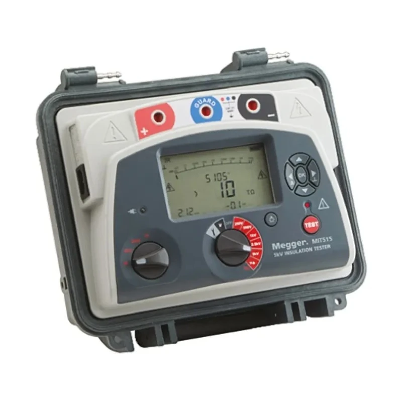 Megger Insulation Tester, 250 V Min, 5 kV Max, 10 TΩ, CAT IV 600V, Lithium-ion Battery, Model MIT515