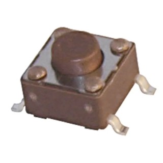 APEM Brown Tactile Switch Stem 5 mm SPST 50mA 12 V dc Surface DTSM62NV