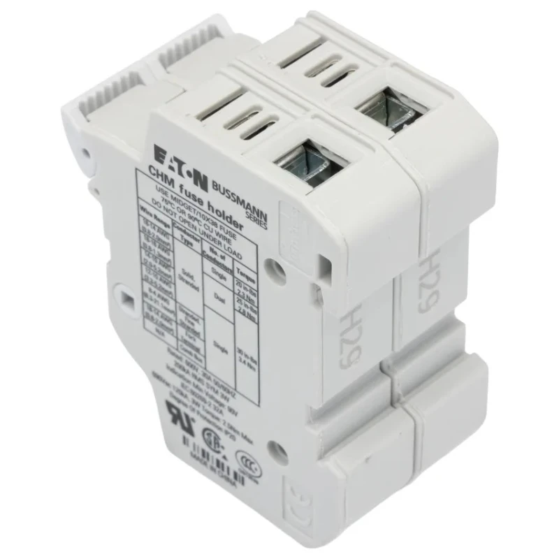 Eaton 32A Rail Mount Fuse Holder for 10 x 38 mm, 2P-Pole, 690V ac CHM2DU
