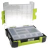 RS PRO Adjustable Compartments 10 Cell Polypropylene Compartment Box Transparent Grey Green 325 mm x 275 mm x 70 mm 767-4960