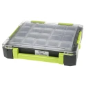 RS PRO Adjustable Compartments 10 Cell Polypropylene Compartment Box Transparent Grey Green 325 mm x 275 mm x 70 mm 767-4960
