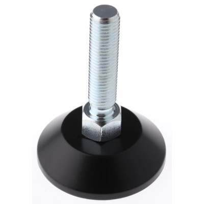 RS PRO Adjustable Foot with M16 Thread, Compatible Strut Profile 40 mm, Pivot Foot, Structural Element Type Foot 767-5866