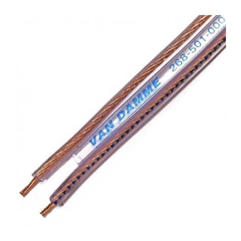 Van Damme 28 UP-LCOFC Hi-Fi Interconnect & Speaker Series 2 Core Audio Cable, Transparent Screened, 100m 268-501-000