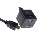 RS PRO 300 mm HDMI Cable Male to Dual Female HDMI Adapter with LED Indicator 768-4194