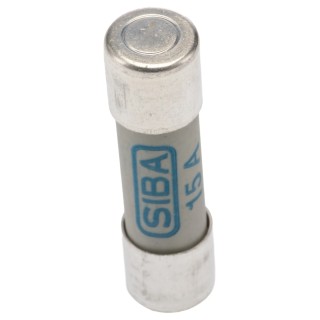 SIBA 15A Ceramic Cartridge Fuse, 10 x 38 mm 5021526.15