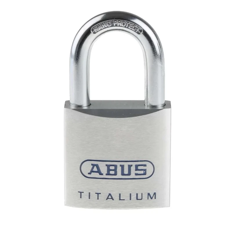 ABUS Keyed Titalium Weatherproof Padlock 50 mm Body, 9.5 mm Shackle Diameter 80TI/50