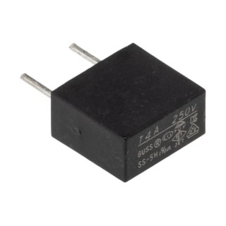 Eaton Fuse Radial Lead 4A Current Rating 250V AC Time Delay SS-5H-4A-BK