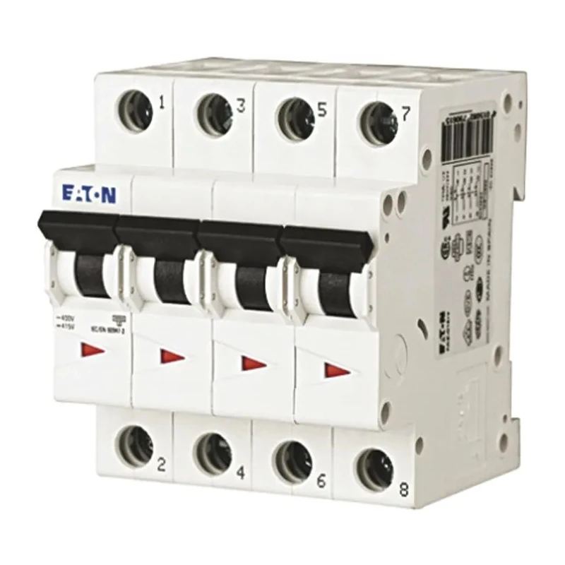 Eaton xEffect Miniature Circuit Breaker 4-Pole 16A Type D 400V ac 6 kA Breaking Capacity 168090 FAZ6-D16/4