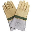 Facom Yellow Leather Electricians Gloves Size 10 Uncoated Coating BC.110VSE