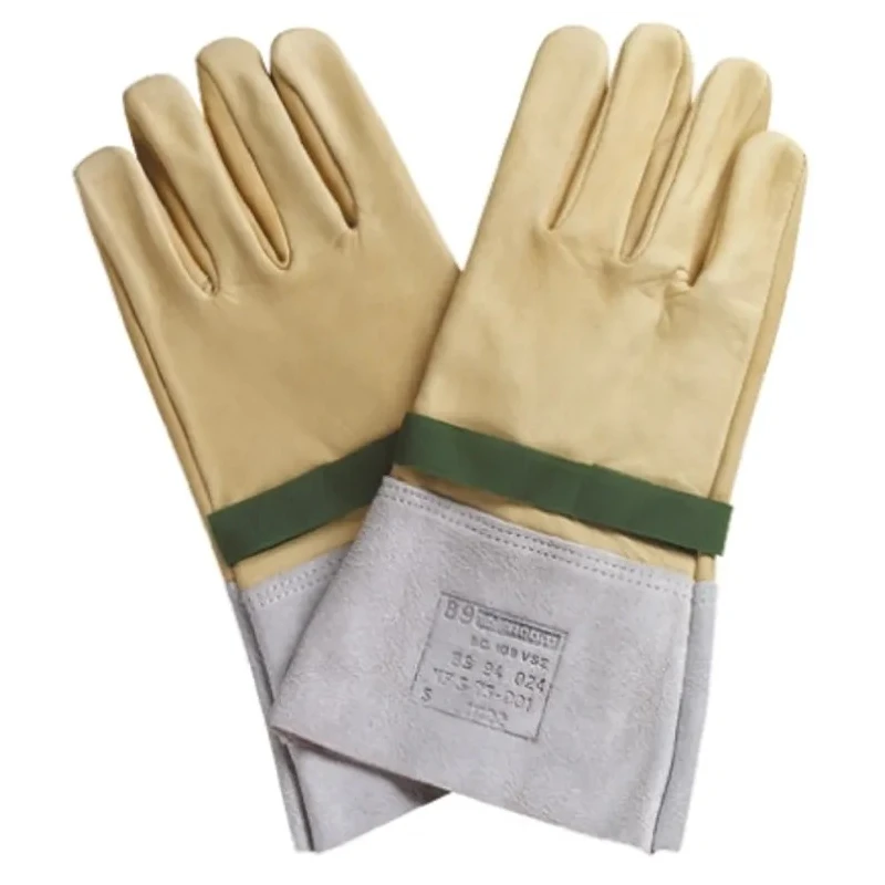 Facom Yellow Leather Electricians Gloves Size 10 Uncoated Coating BC.110VSE