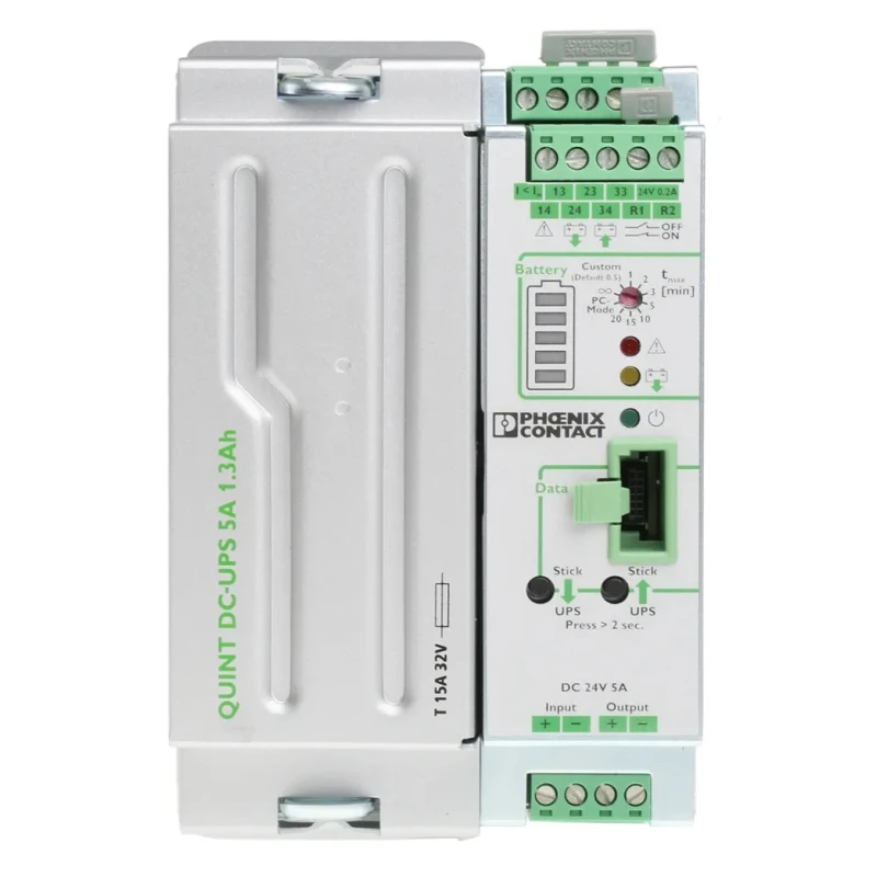 Phoenix Contact Uninterruptible Power Supply 18V dc, 30 V dc Input, 120 W, DIN Rail Mount, 5 min Backup, 1 Outlet 2320254
