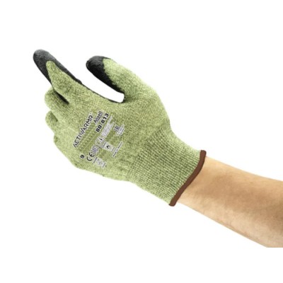 Ansell ActivArmr Green Kevlar Work Gloves Size 10 Neoprene Coated 80813100