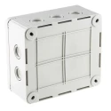 WISKA COMBI Series Grey Polypropylene Junction Box IP66 IP67, 4 Terminals, 160 mm x 140 mm x 81 mm 1210/5/G