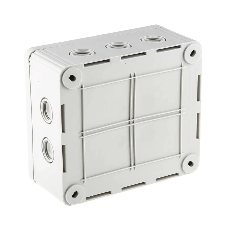 WISKA COMBI Series Grey Polypropylene Junction Box IP66 IP67, 4 Terminals, 160 mm x 140 mm x 81 mm 1210/5/G