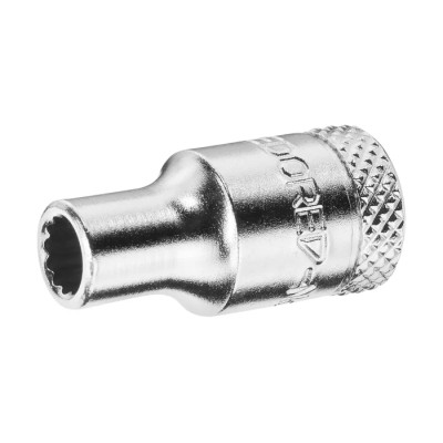 Gedore 1/4 in Drive 4.5 mm 12 Point Square Chrome Vanadium Steel Socket, 25mm Overall Length D 20 4,5