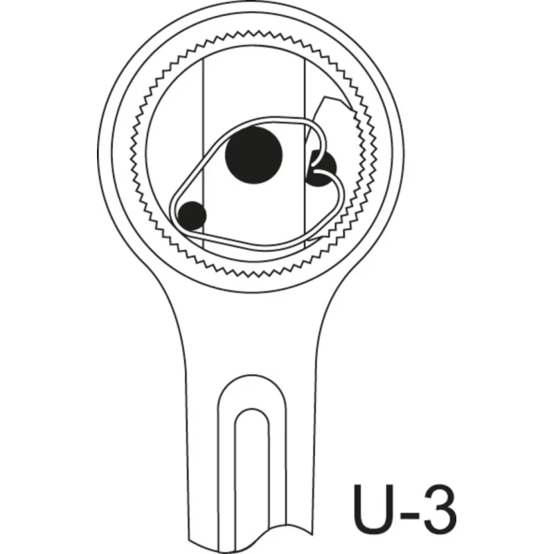 Gedore 3/8 in Square Drive Chrome Vanadium Steel Ratchet with Ratchet Handle, 200mm Overall 3093 U-3