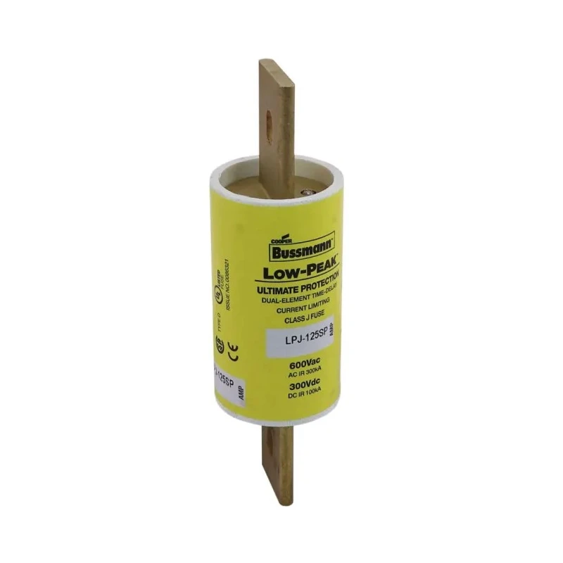 Eaton Centred Tag Fuse 125A Current Rating 1.5 x 5.75 in 600V AC Time Delay Dual Element LPJ-125SP